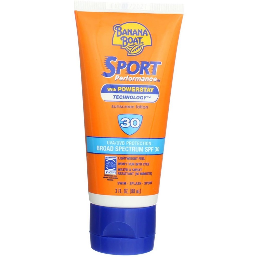 Banana Boat Sport Performance Sunscreen, SPF 30, Water Resistant, 3 fl oz
