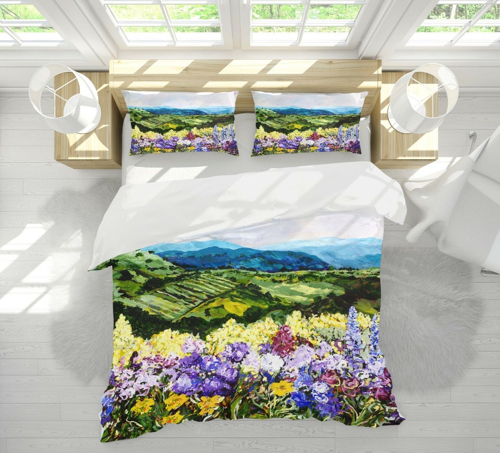 3D Valley Field A008 Bed Pillowcases Quilt Duvet Cover Allan P Zoe