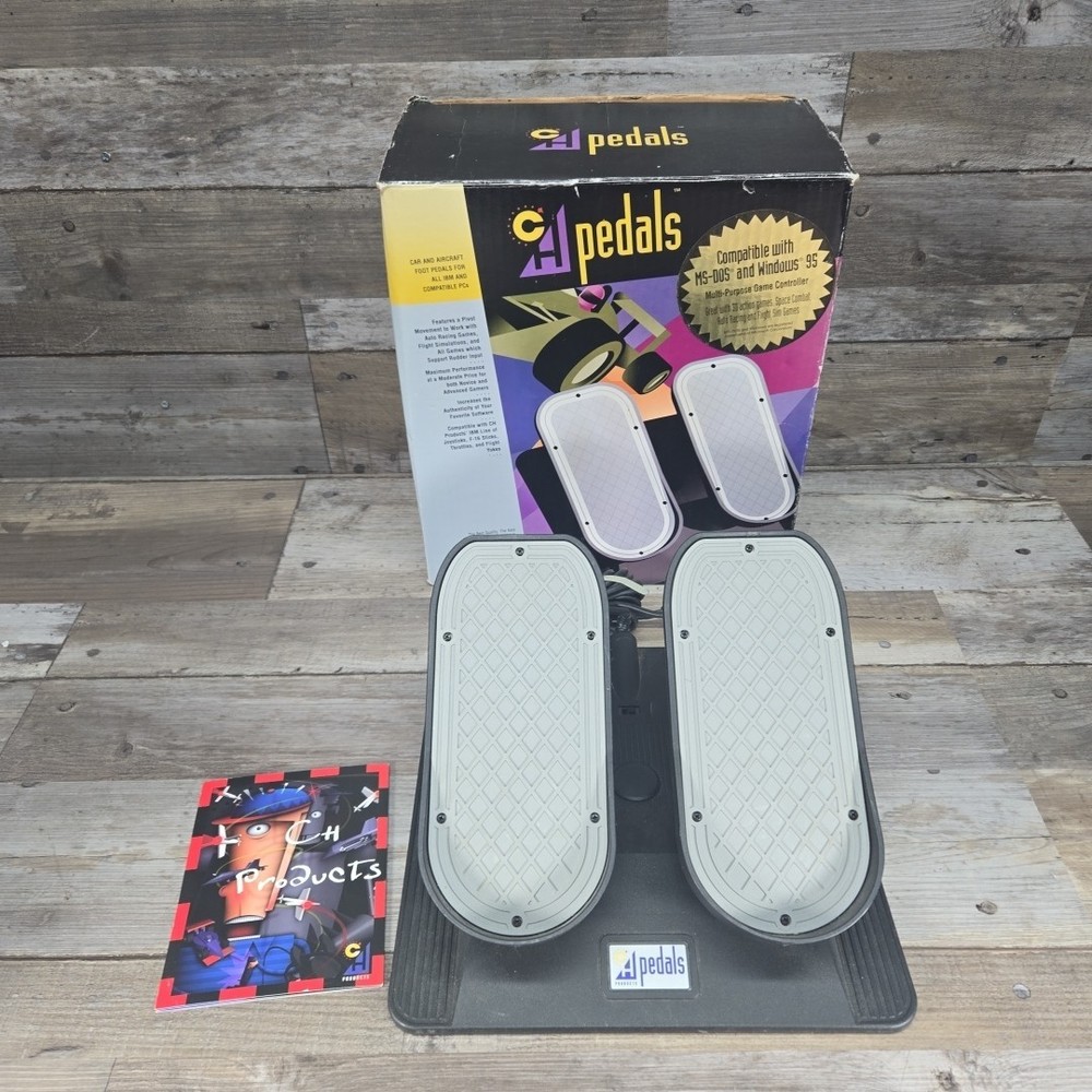 CH Products Flight Simulator Pedals 15-Pin Non-USB for PC Gaming