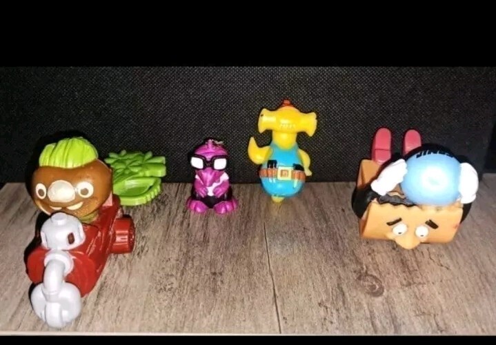 Lot of 4 • Fast Food Toy Figures • Vintage • Free Shipping