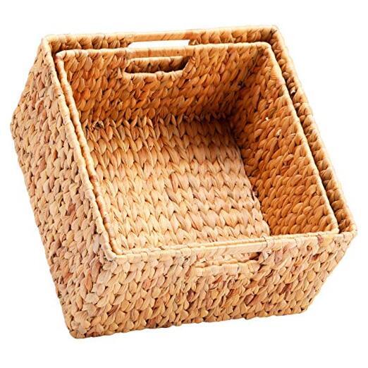 Water Hyacinth Storage Baskets for Organizing, Natural(water Hyacinth)