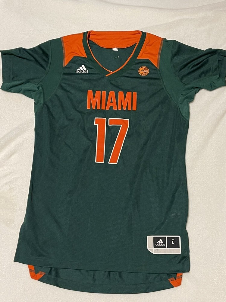 Adidas Miami Hurricanes NCAA Basketballl Jersey #17 SAMPLE RARE PROMO Size Large
