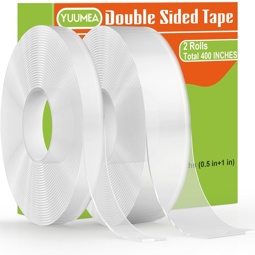 Strong Double-Sided Nano Tape – Heavy Duty Mounting (2 Sizes, 400 Inches)