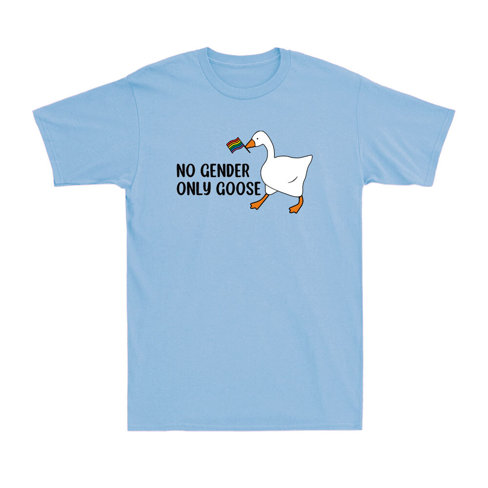 No Gender Only Goose Funny LGBTQ Pride Flag Untitled Goose Novelty Men's T-Shirt