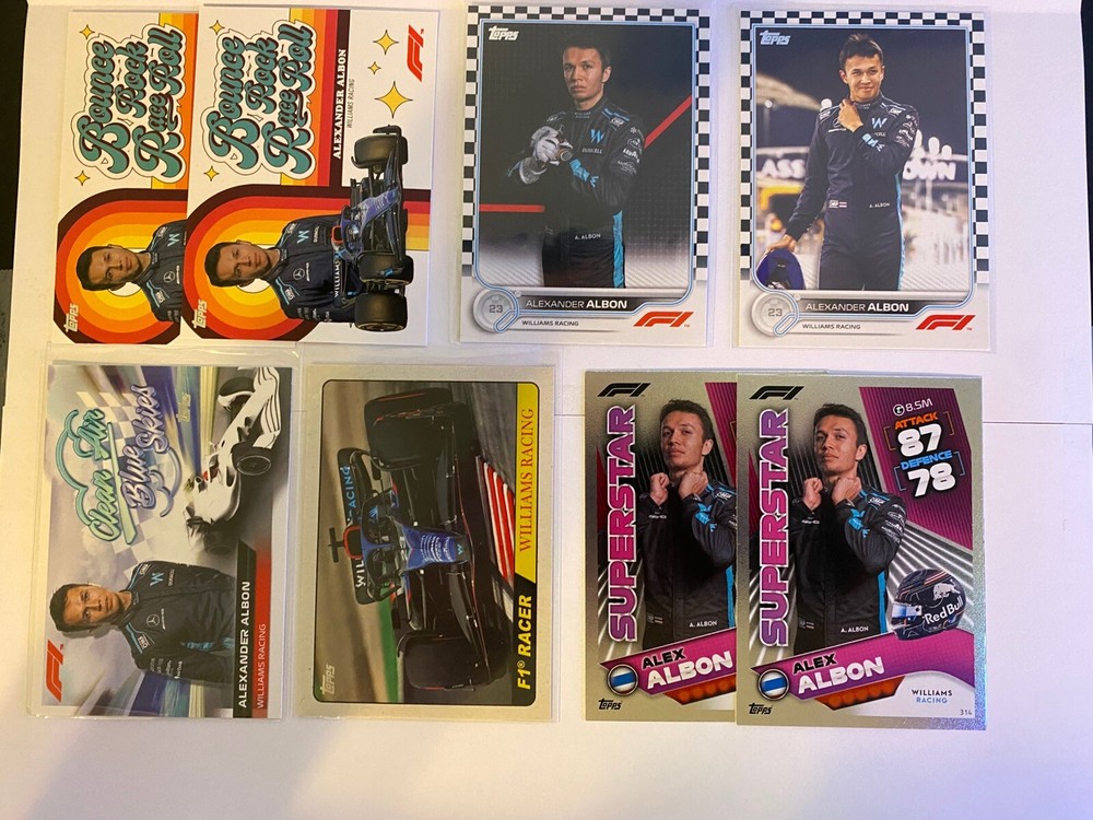 15x Lot Alexander Albon Inserts Checkered 2022 Topps and Match Attax