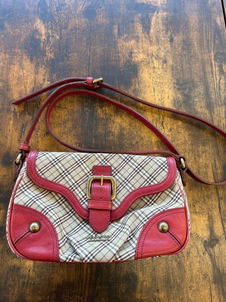 Burberry Shoulder Bag Nova Check Canvas Beige Authentic F09241346