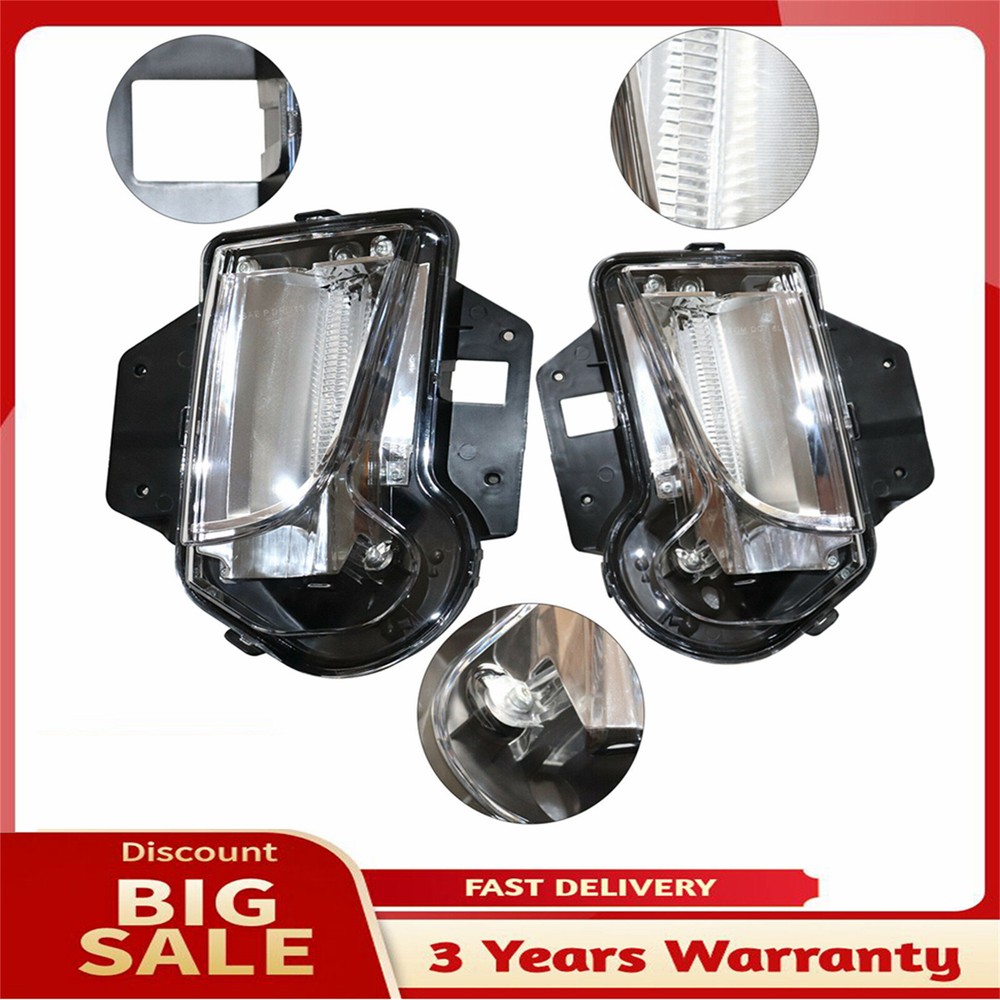 Left+Right Side For 2013-2017 Cadillac XTS LED Daytime Running Bumper Fog Lights