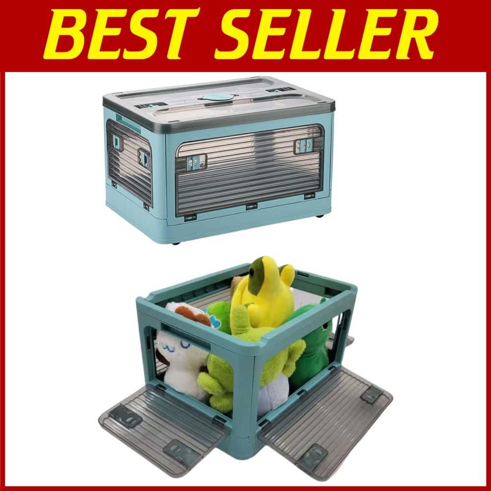 Clear Plastic Storage Bins 24Qt 2Pk Closet Pantry Organizer