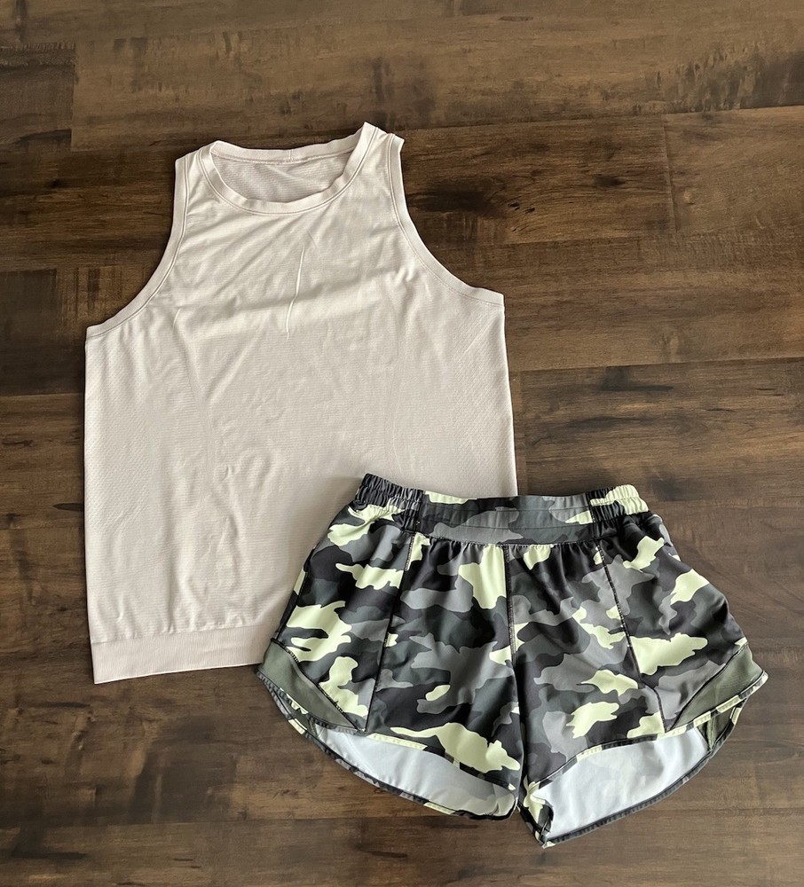 Lululemon Hotty Hot Short & Breeze By Muscle Tank Size 8 2-Piece Set