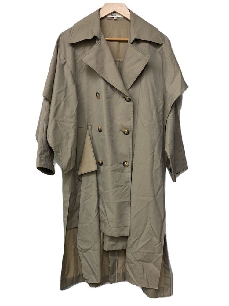 Enfold 20Ss/Gaba Layered Trench Coat/36/Polyester/Khk/300Ds330-0350/Filling/ 557