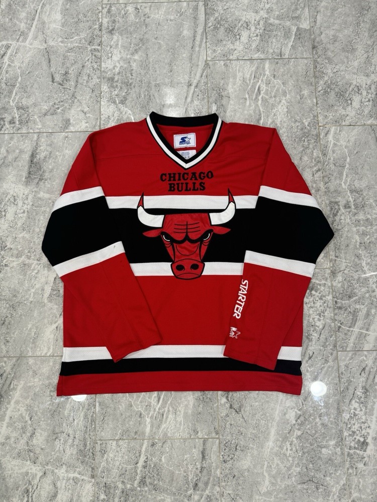 Vintage NBA Chicago Bulls Starter Hockey Jersey Size Large