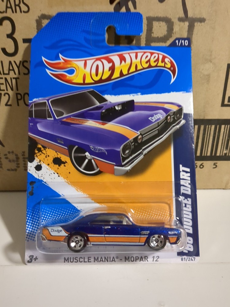 Hot Wheels 2012 Muscle Mania MOPAR #81 '68 Dodge Dart Metallic Blue w/ 5SPs