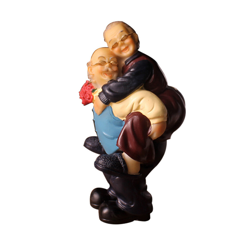 Resin Craft Figurines Grandma Sculpture Resin Figure Decor Ornament