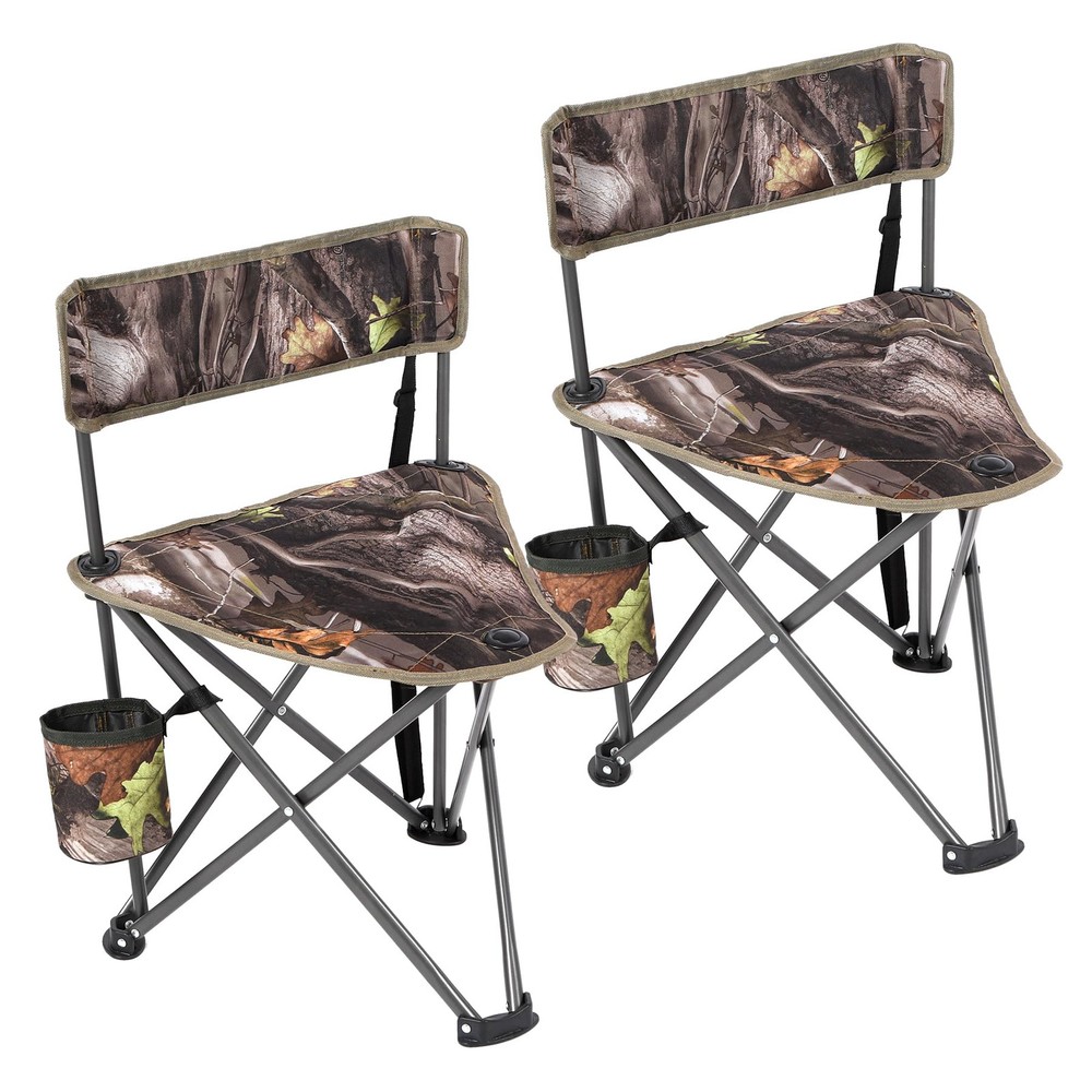 2-Pack Lightweight Foldable Tripod Hunting & Fishing Chairs for Blinds