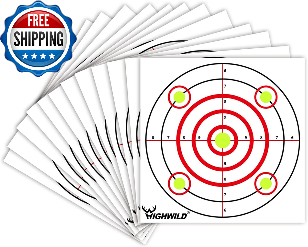 Bullseye Shooting Paper Targets - for Air Rifle/Airsoft Pistol Practice Bullet T
