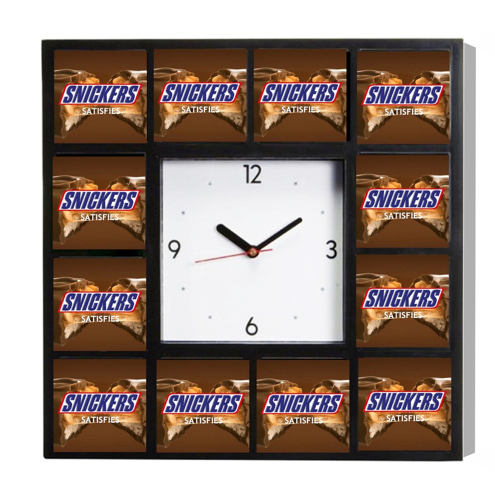 Snickers Satisfies Candy Bar Advertising Promo Clock Big 10.5