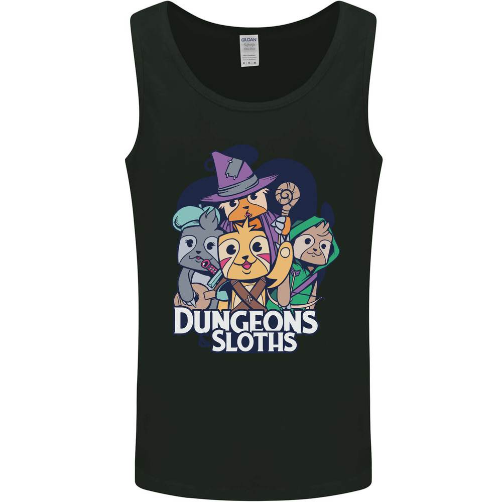 Dungeons & Sloths Role Play Games RPG Mens Vest Tank Top
