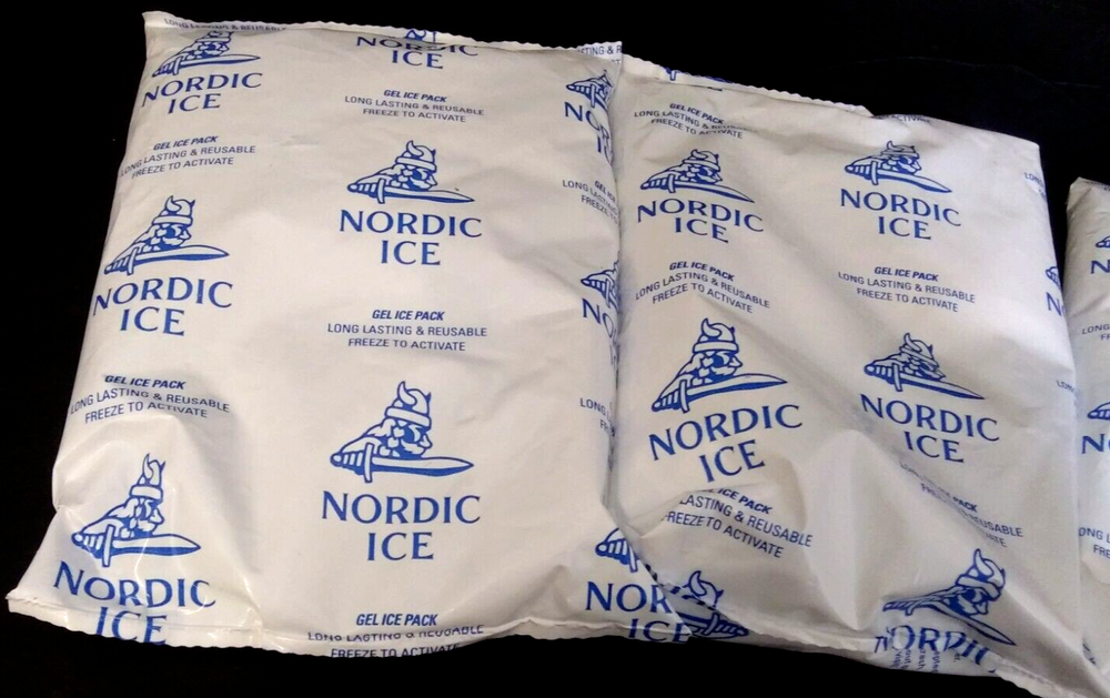 Nordic Ice Gel Ice Packs Set of 4 Reusable Long Lasting Freeze To Activate