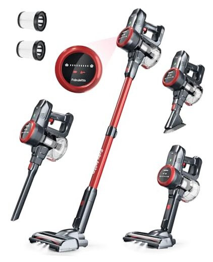 FABULETTA Cordless Vacuum with LED Display Brushless Motor 50 Max Power