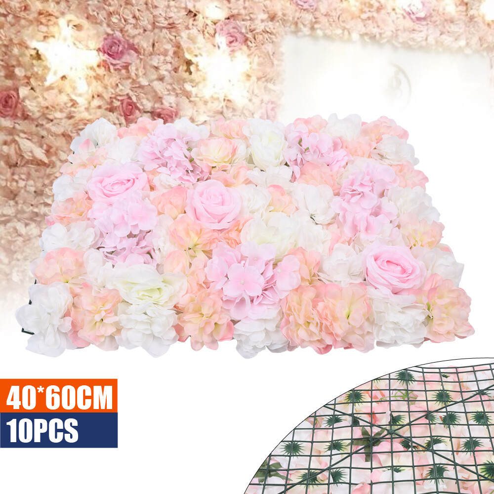10 Piece Wedding Artificial Flower Wall Silk Floral Wall Background Decoration