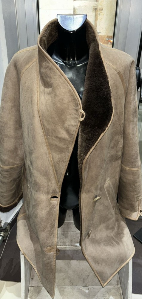 Used Shearling Sheepskin Jacket Brown Size 42 LLD296