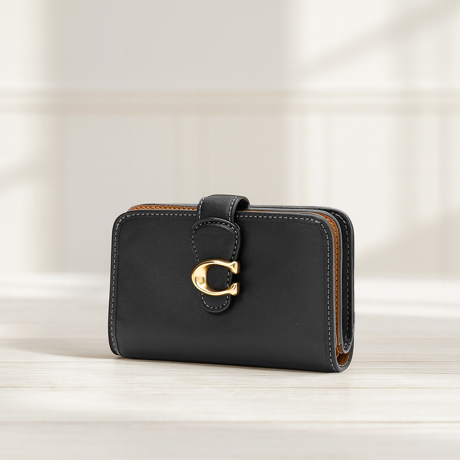 COACH Tabby Medium Wallet Leather Black CA193 outlet New With Box