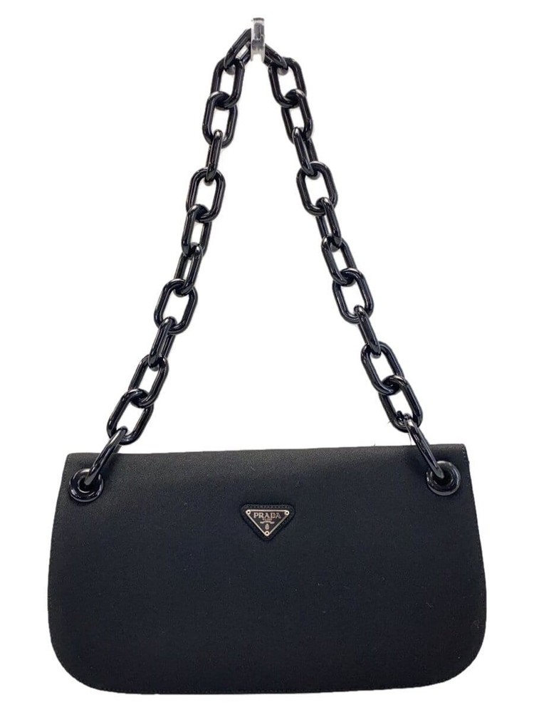 RARE Black Prada Plastic Chain Shoulder Bag