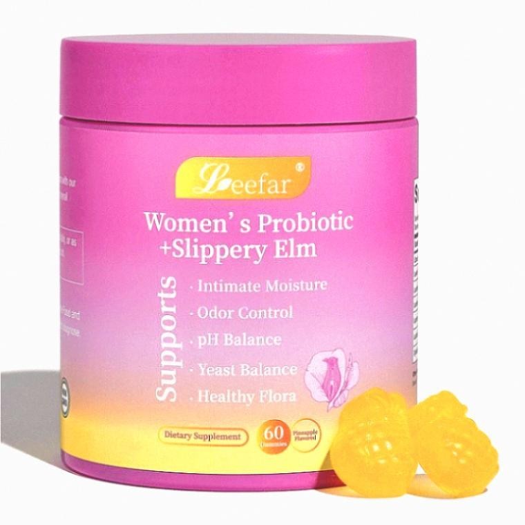 LEEFAR Feminine Probiotic Gummies for Women's pH Balance & Dryness 60 Count