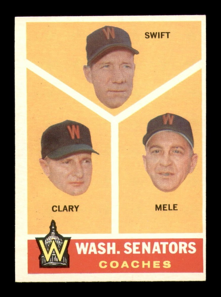 1960 Topps #470 Washington Senators Coaches NM-MT Graded by OBGcards  