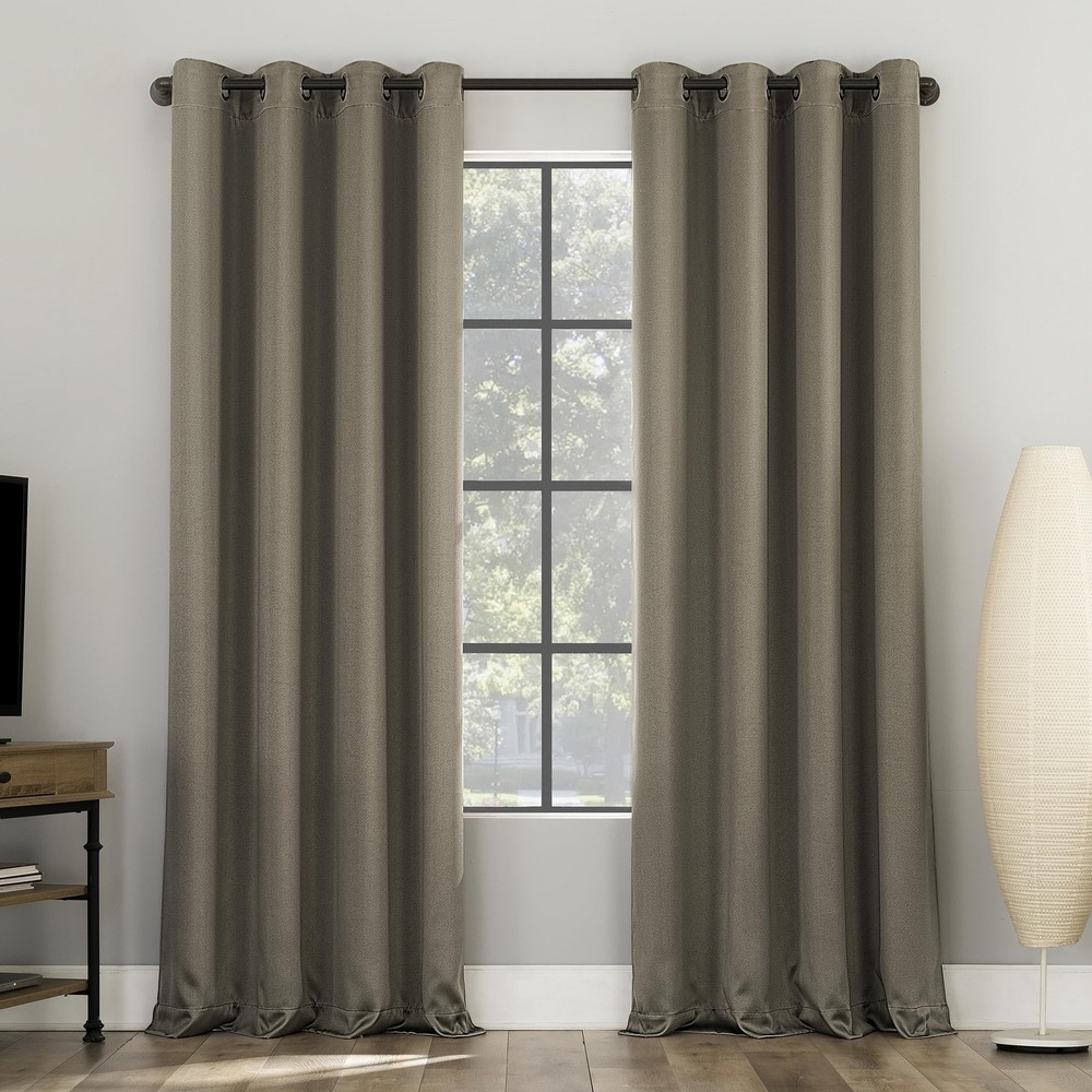 Sun Zero Nordic 2-Pack Theater Grade Blackout Noise Reducing Curtains