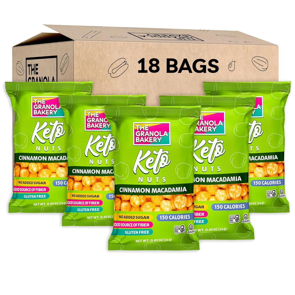 TGB Cinnamon Macadamia Nut Bites, Keto Snacks, No Added Sugar, Gluten Free, Heal