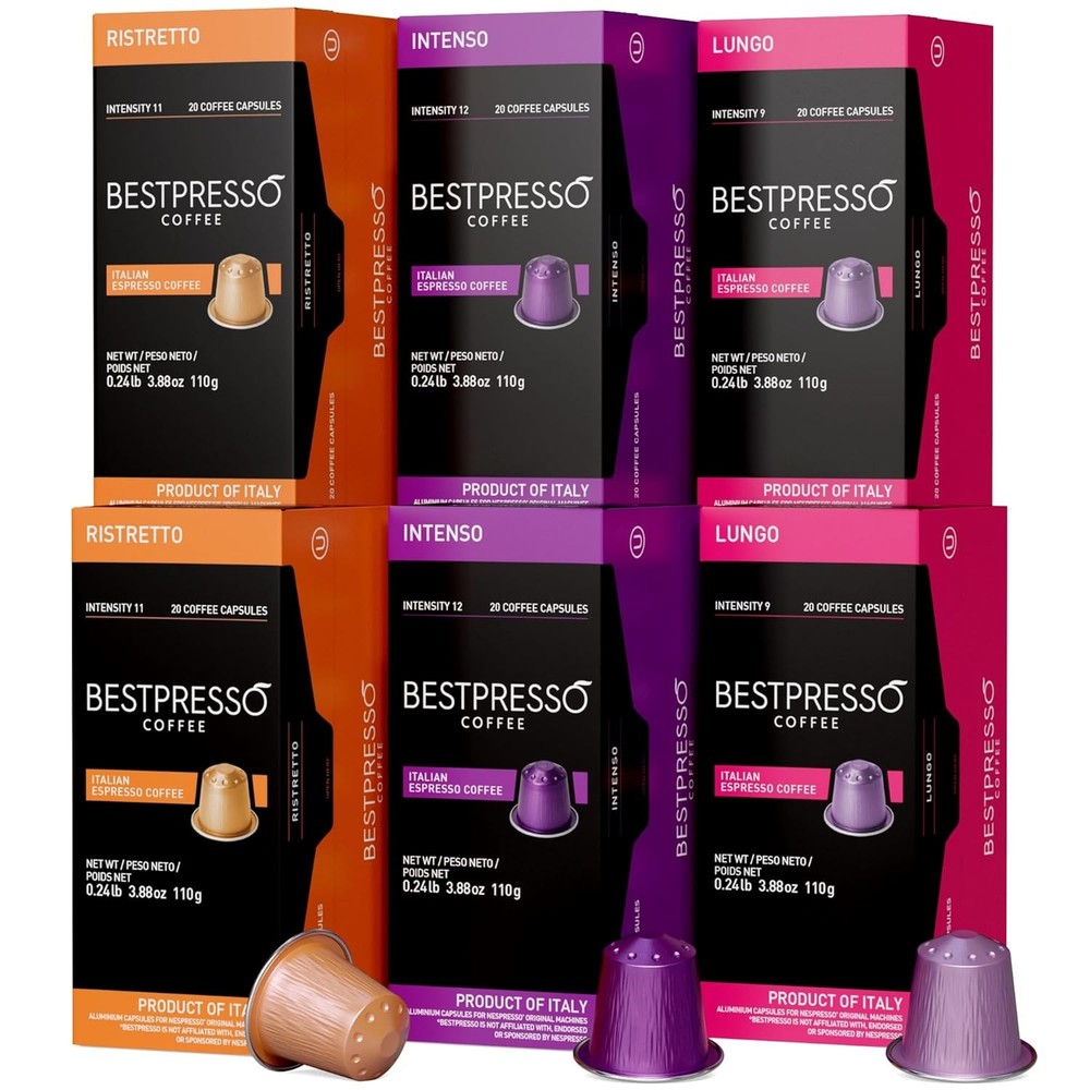 Bestpresso Coffee For Nespresso Original Machine 120 20 Count (Pack of 6)