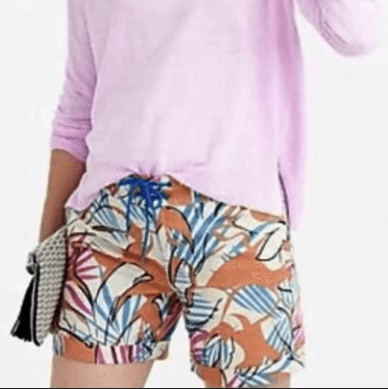 J.Crew Desert oasis linen board short lace up shorts size 6