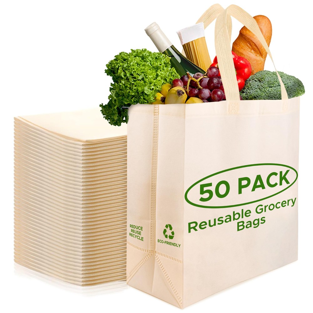 Eco-Friendly Large Heavy Duty Reusable Grocery Shopping Bags