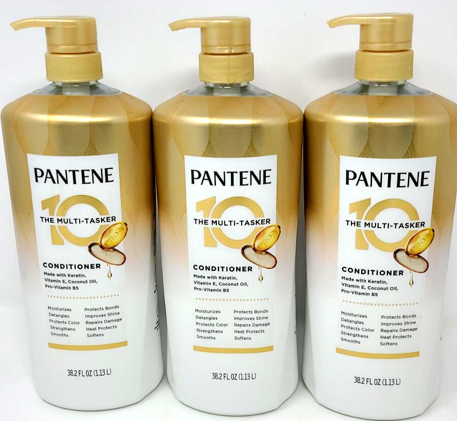 Pantene Multi-Tasker 10 Conditioner with Keratin & Coconut Oil 38.2oz 3-Pack