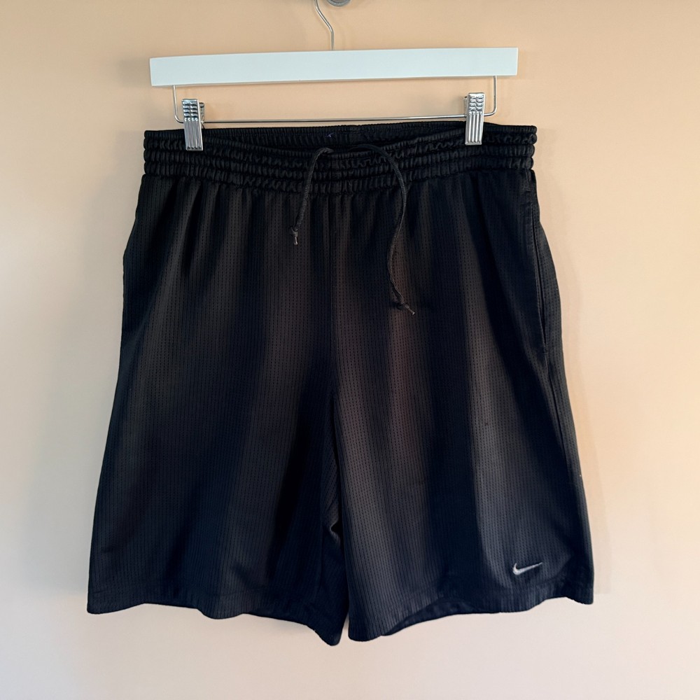 Vintage Nike Mesh Basketball Shorts Black Men's Size Medium M