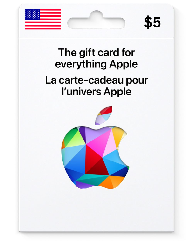 iTunes USA $5 Gift Card Digital Delivery or Local Pickup