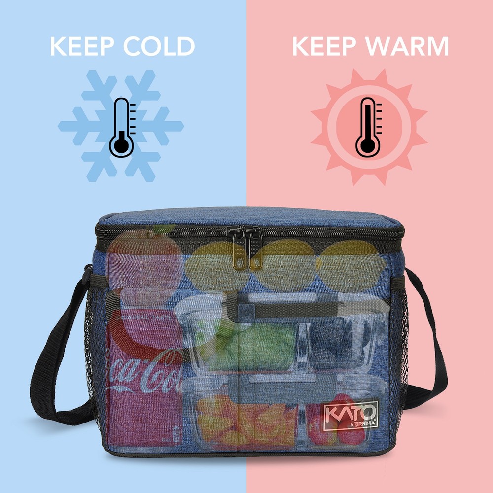 Heavy Duty Insulated Lunch Bag Cooler Box for Men & Women - Oxford Fabric