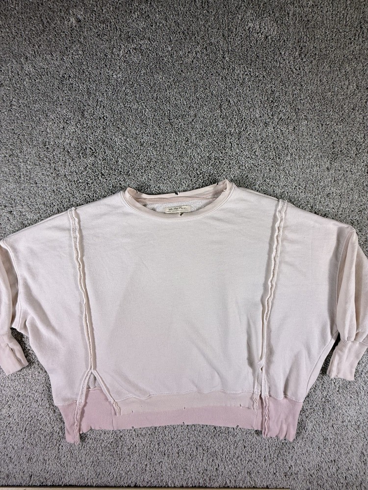 NWOT Free People We The Free Coastal Solid Crew Sweatshirt Top Pullover Size XS