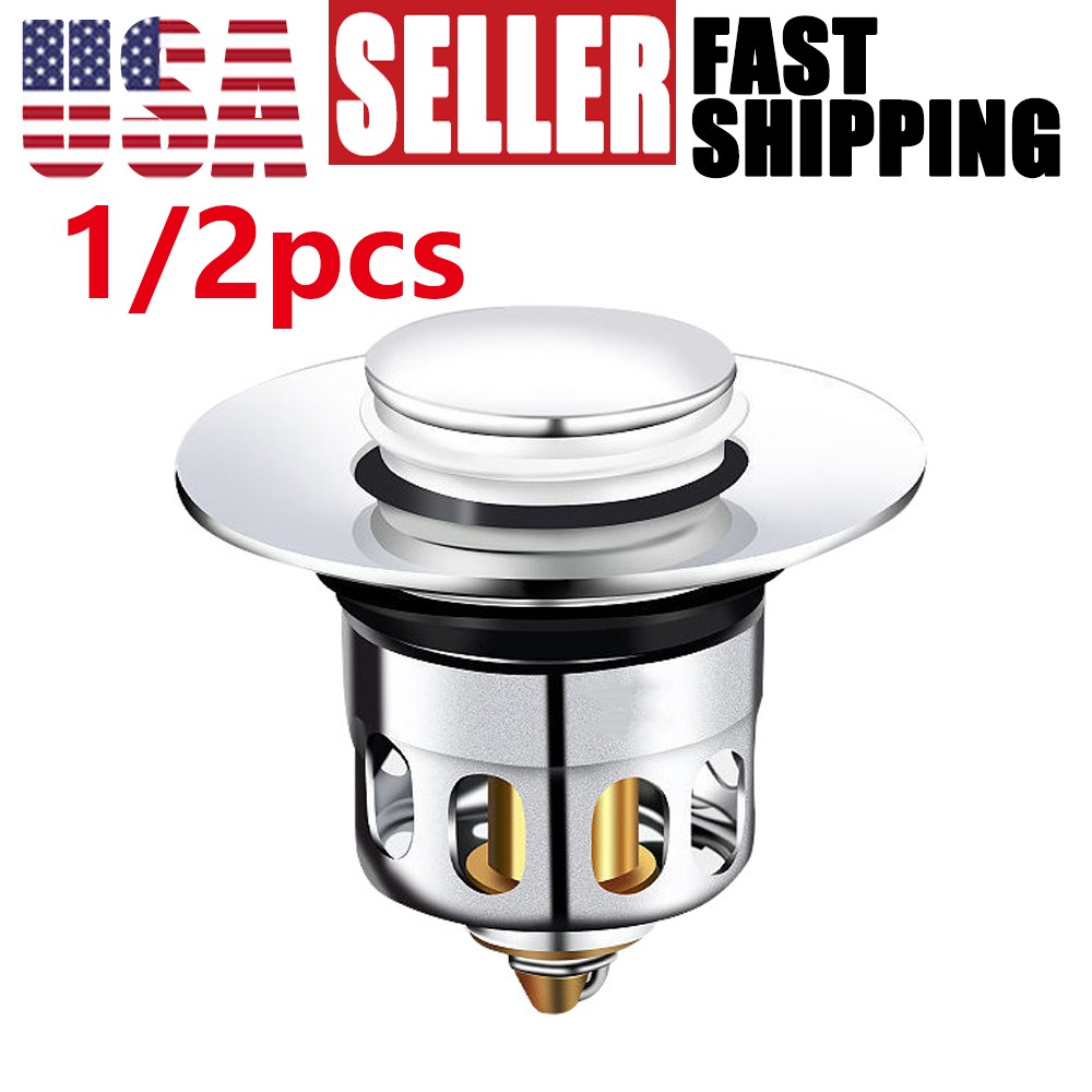 Wash Basin Core Bounce Universal Bathroom Sink Plug Stopper Pop-Up Drain Filter