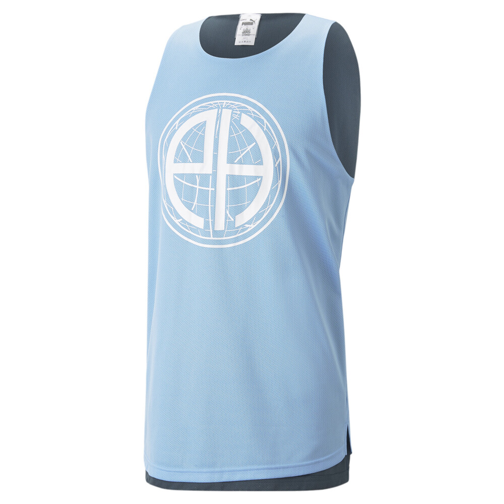 Puma Give And Go Logo Crew Neck Tank Top Mens Blue Casual  Athletic 53856601