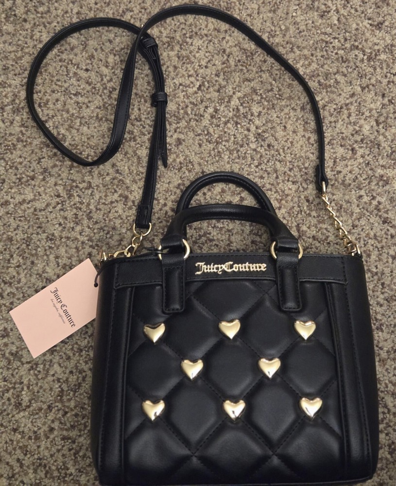 Juicy Couture Colorful Love Mini Tote Crossbody Bag in Black - NWT $99