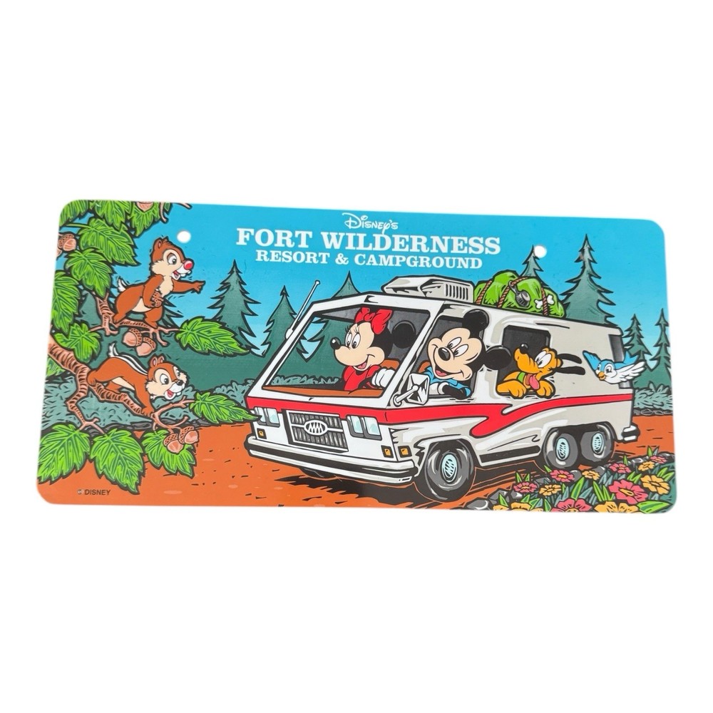 Vintage 1997 WDW Fort Wilderness Resort Plastic License Plate
