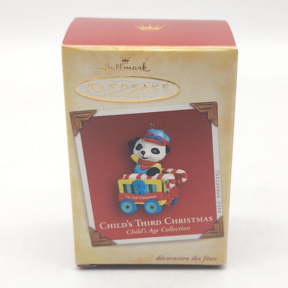 2004 Hallmark Keepsake Ornament Child's Third Christmas Child Age Collection New