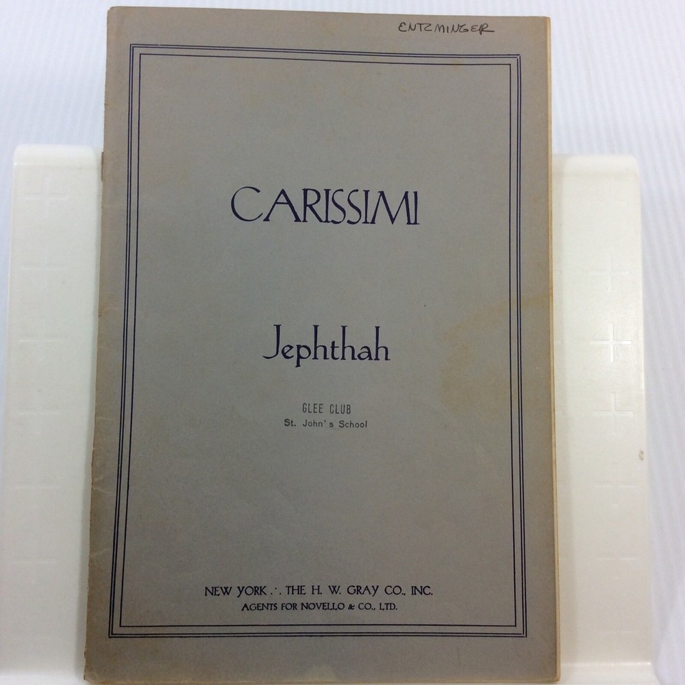 Jephthah Oratorio by Carissimi SATB Choral Songbook for Choirs