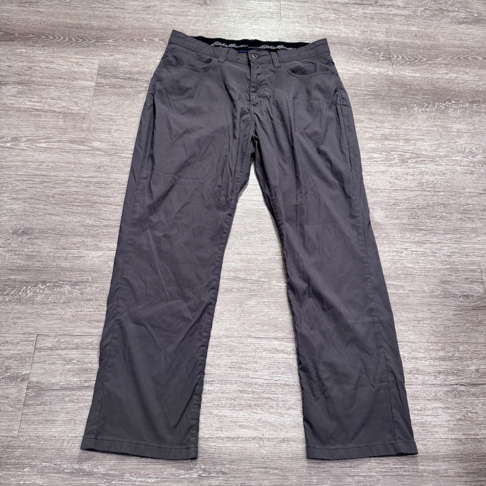 Eddie Bauer Pants Mens 36x30 Gray Nylon Stretch Flex Hiking Comfort Outdoor