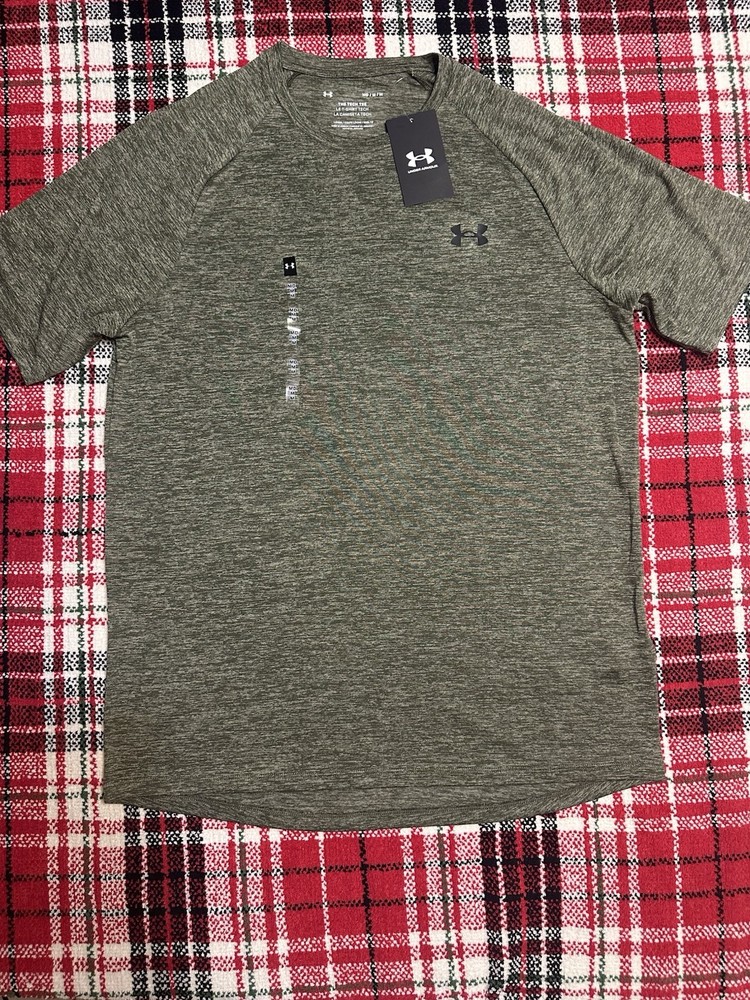 UNDER ARMOUR Men's The Tech Tee Printed Short Sleeve Shirt Green M New