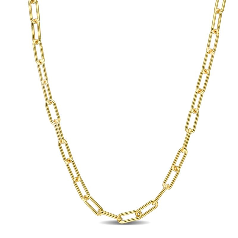 Silver Paperclip Chain Necklace for Men and Women - Durable & Stylish