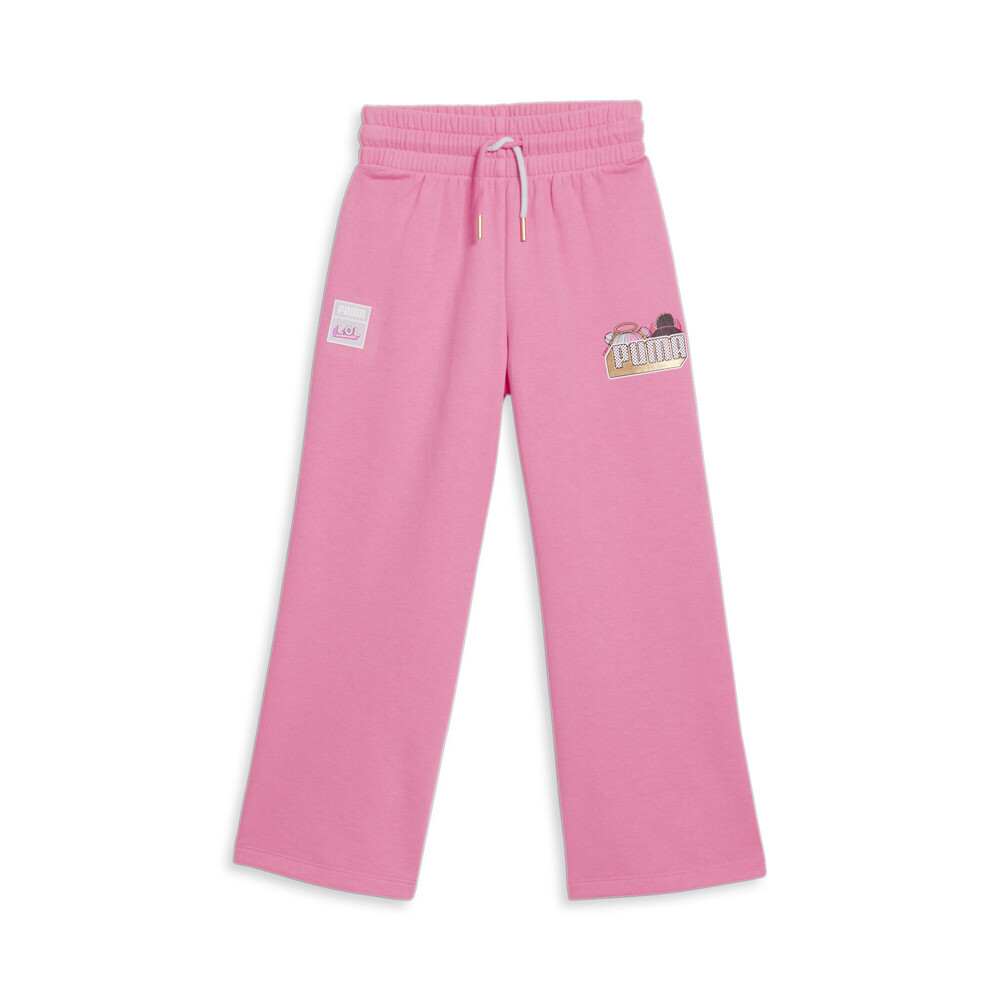 Puma Wide Leg Pants X Laugh Out Loud Youth Girls Pink Casual Athletic Bottoms 85