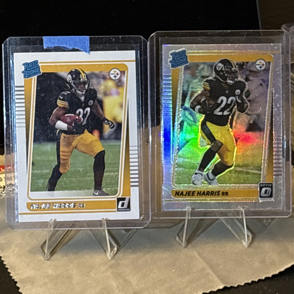 2021 Donruss Optic Holo & Base Najee Harris Rookie Card Lot of 2